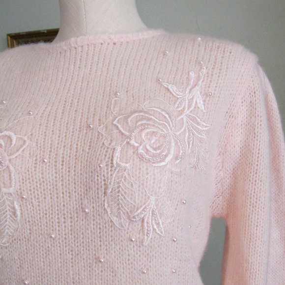 VTG 90s Pink Sweater - Picture 3 of 5